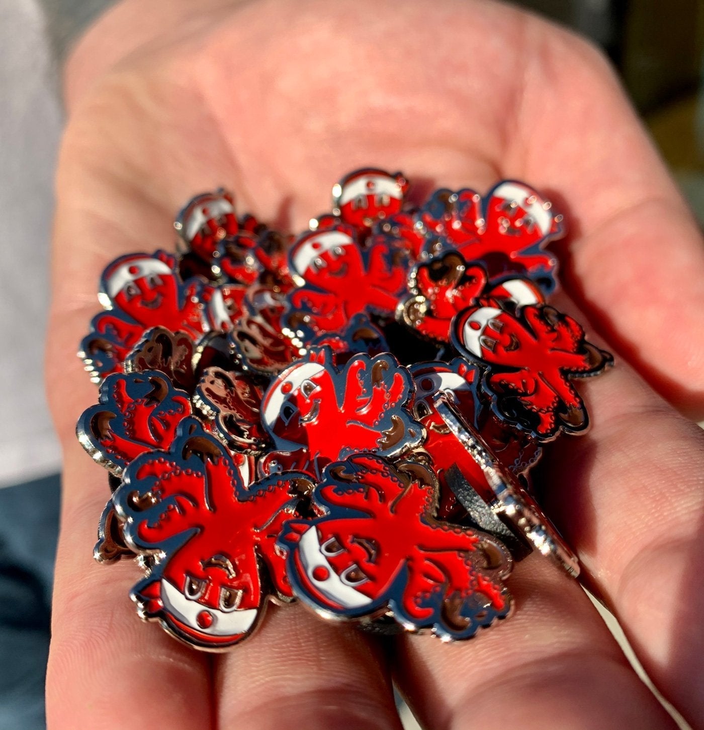 Red Octo Pin - Classic Artisan Pin Assortment